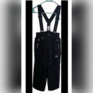 Gerry Youth Performance Ski Snow Pants Removable Suspenders. Size 7/8. Black